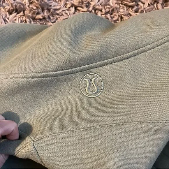 Lululemon oversized scuba half zip palm court and gold zipper xs/s - Picture 4 of 4